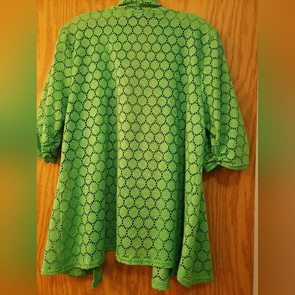 Beautiful lace, open front cardigan with 3/4 sleeves (with gathering details). - Picture 4 of 5